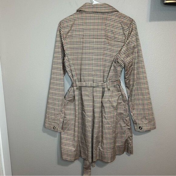 CAbi Sherlock Jacket houndstooth midi trench coat style women's size medium - Picture 8 of 8